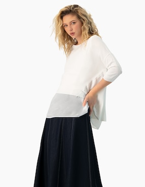 Blusa Ivonne manga 3/4 para mujer