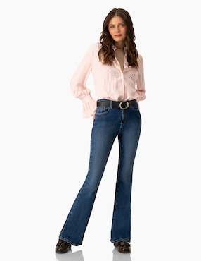 Jeans acampanado straight Ivonne para mujer
