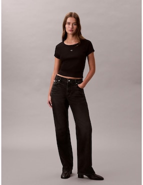 Playera manga corta Calvin Klein Jeans cuello redondo para mujer