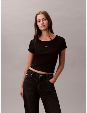 Playera manga corta Calvin Klein Jeans cuello redondo para mujer