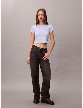 Playera manga corta Calvin Klein Jeans cuello redondo para mujer
