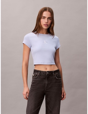 Playera manga corta Calvin Klein Jeans cuello redondo para mujer