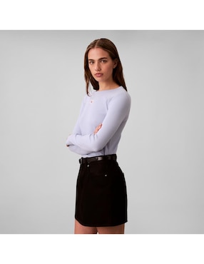 Playera manga larga Calvin Klein Jeans cuello redondo para mujer