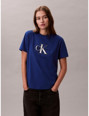 Playera manga corta Calvin Klein Jeans cuello redondo para mujer