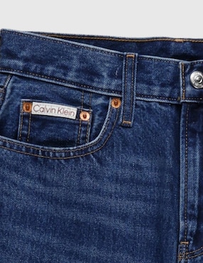 Jeans wide leg cintura media Calvin Klein para mujer