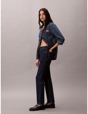 Jeans slim media cintura Calvin Klein 47F749G-GWI para mujer