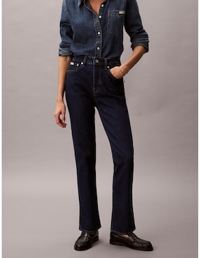 Jeans slim media cintura Calvin Klein 47F749G-GWI para mujer