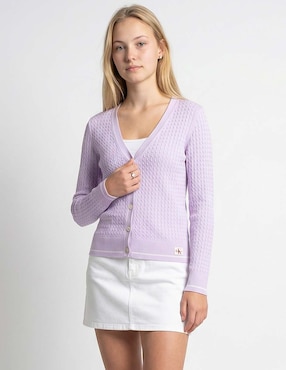 Suéter Calvin Klein cuello V para mujer