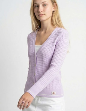 Suéter Calvin Klein cuello V para mujer