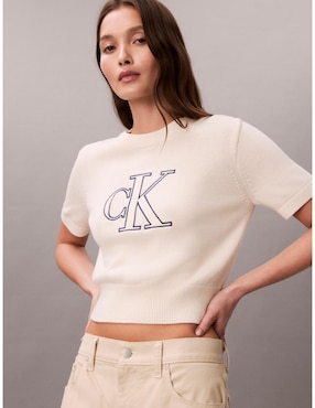 Suéter Calvin Klein cuello redondo para mujer