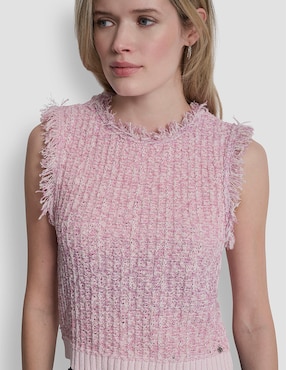 Top DKNY Jeans cuello redondo tirante ancho