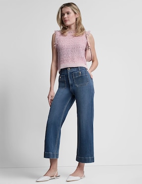 Top DKNY Jeans cuello redondo tirante ancho