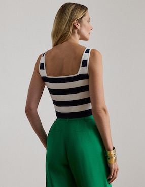 Top Lauren Ralph Lauren escote cuadrado