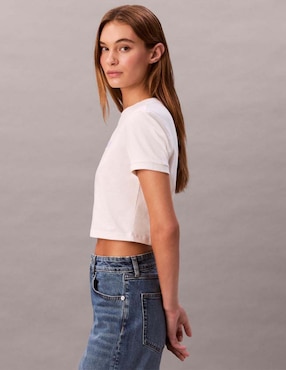 Playera manga corta Calvin Klein cuello redondo para mujer