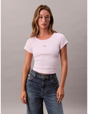 Playera manga corta Calvin Klein cuello redondo para mujer