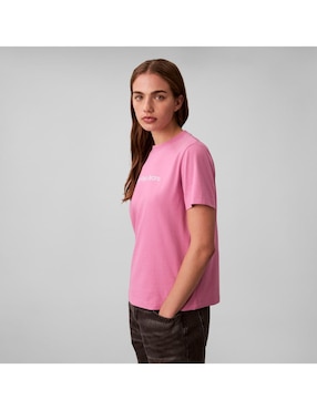 Playera manga corta Calvin Klein cuello redondo para mujer