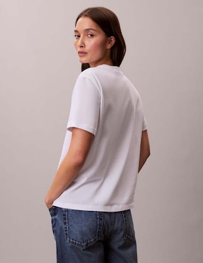 Playera manga corta Calvin Klein cuello redondo para mujer