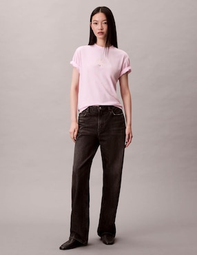 Playera manga corta Calvin Klein cuello redondo para mujer