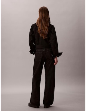 Jeans baggy Calvin Klein corte cintura para mujer