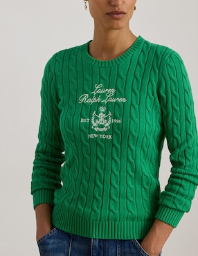 Suéter Lauren Ralph Lauren cuello redondo para mujer