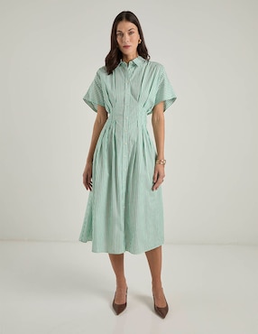 Vestido midi casual Lauren Ralph Lauren para mujer