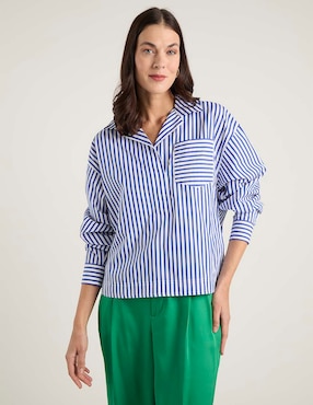 Blusa camisera Lauren Ralph Lauren manga larga para mujer