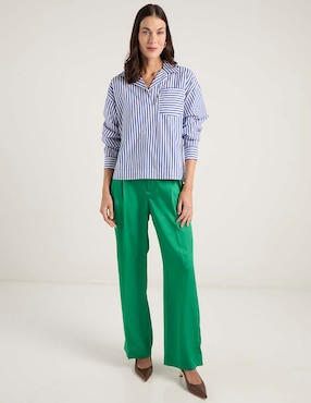Blusa camisera Lauren Ralph Lauren manga larga para mujer