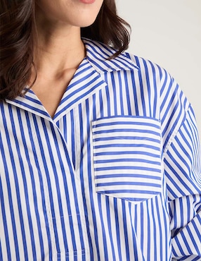 Blusa camisera Lauren Ralph Lauren manga larga para mujer
