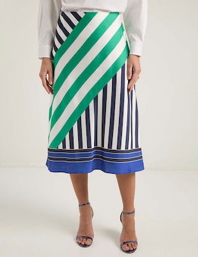 Falda midi Lauren Ralph Lauren a la cintura