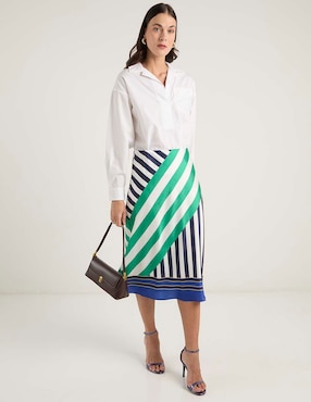 Falda midi Lauren Ralph Lauren a la cintura