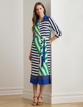 Vestido midi casual Lauren Ralph Lauren para mujer