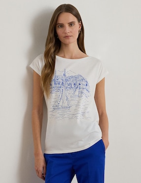 Blusa Lauren Ralph Lauren manga corta para mujer