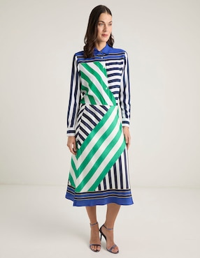 Blusa camisera Lauren Ralph Lauren manga larga para mujer