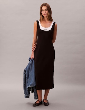 Vestido midi casual Calvin Klein para mujer