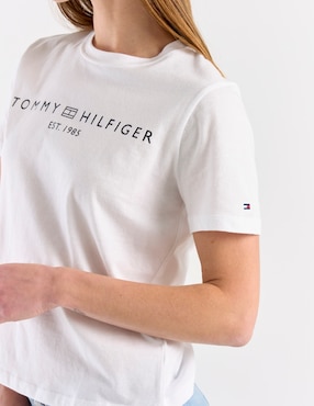 Playera manga corta Tommy Hilfiger cuello redondo para mujer