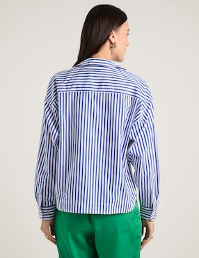 Blusa camisera Lauren Petite manga larga para mujer