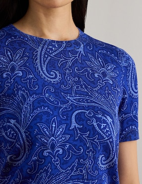 Blusa Lauren Petite manga corta para mujer