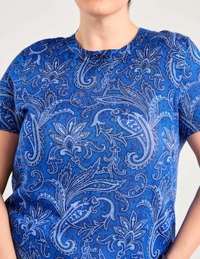 Blusa Lauren Plus manga corta para mujer