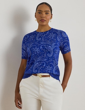 Blusa Lauren Plus manga corta para mujer