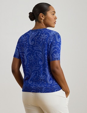 Blusa Lauren Plus manga corta para mujer
