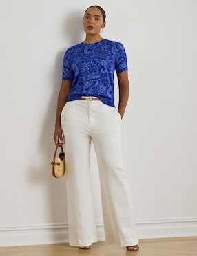 Blusa Lauren Plus manga corta para mujer