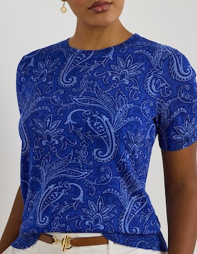 Blusa Lauren Plus manga corta para mujer