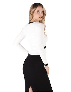 Suéter Guess cuello henley para mujer