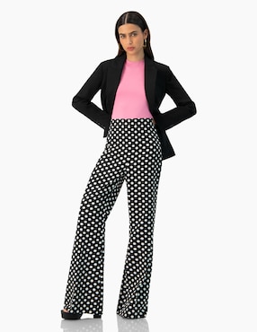 Pantalón acampanado Ivonne regular para mujer