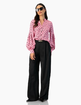 Blusa camisera Ivonne manga larga para mujer
