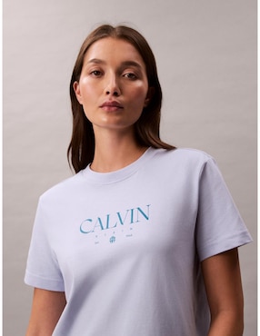 Playera manga corta Calvin Klein cuello redondo para mujer