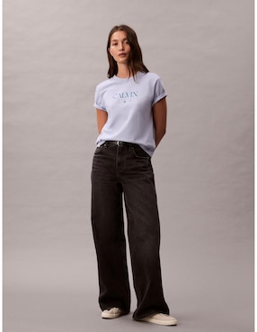 Playera manga corta Calvin Klein cuello redondo para mujer