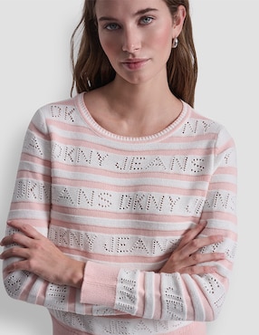 Suéter DKNY Jeans cuello redondo para mujer