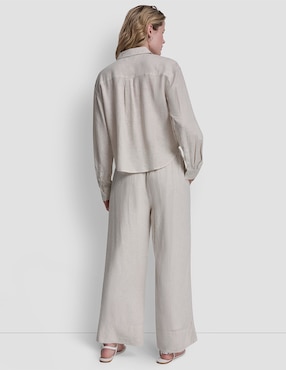Blusa camisera Dkny Jeans manga larga para mujer