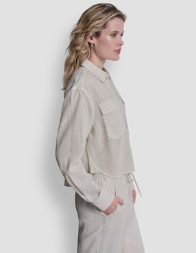 Blusa camisera Dkny Jeans manga larga para mujer